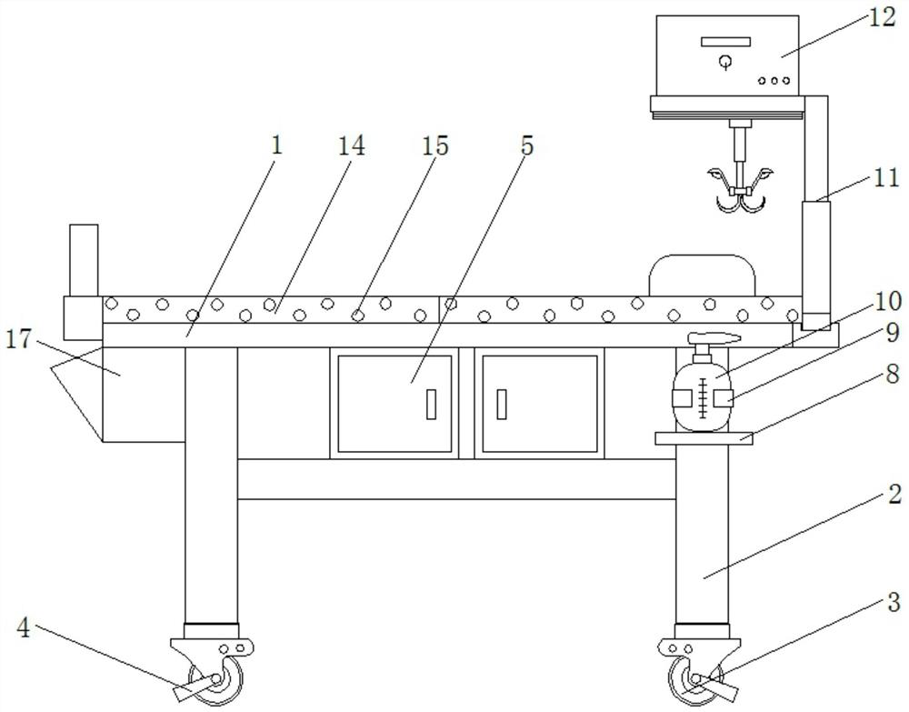 Anti-cross infection diagnosis and treatment bed for liver disease treatment