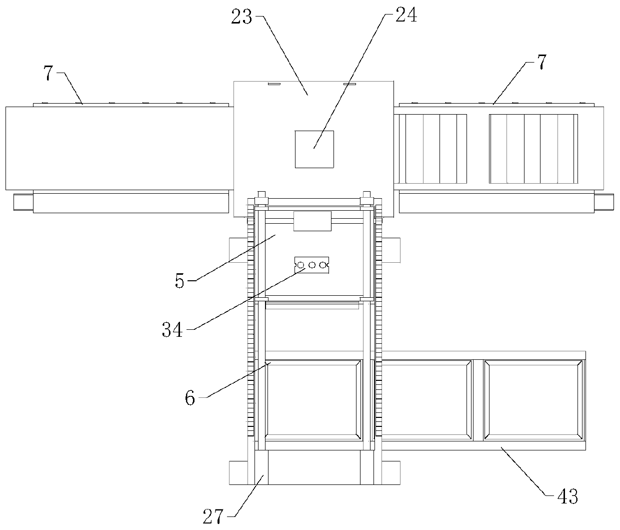 Sheet shearing device capable of synchronizing shearing and arranging