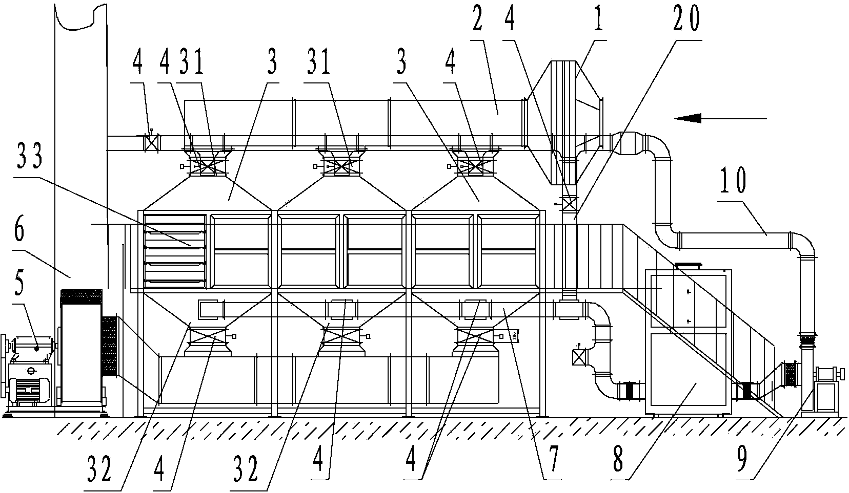 Adsorbing and catalyzing integrated exhaust gas purifying device