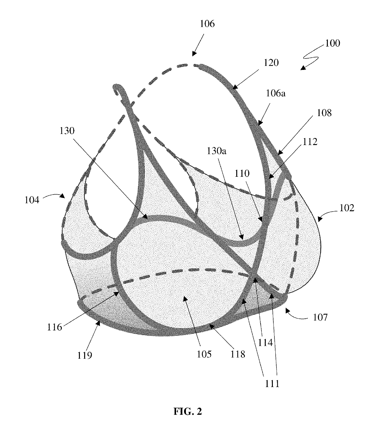 Breast support garment