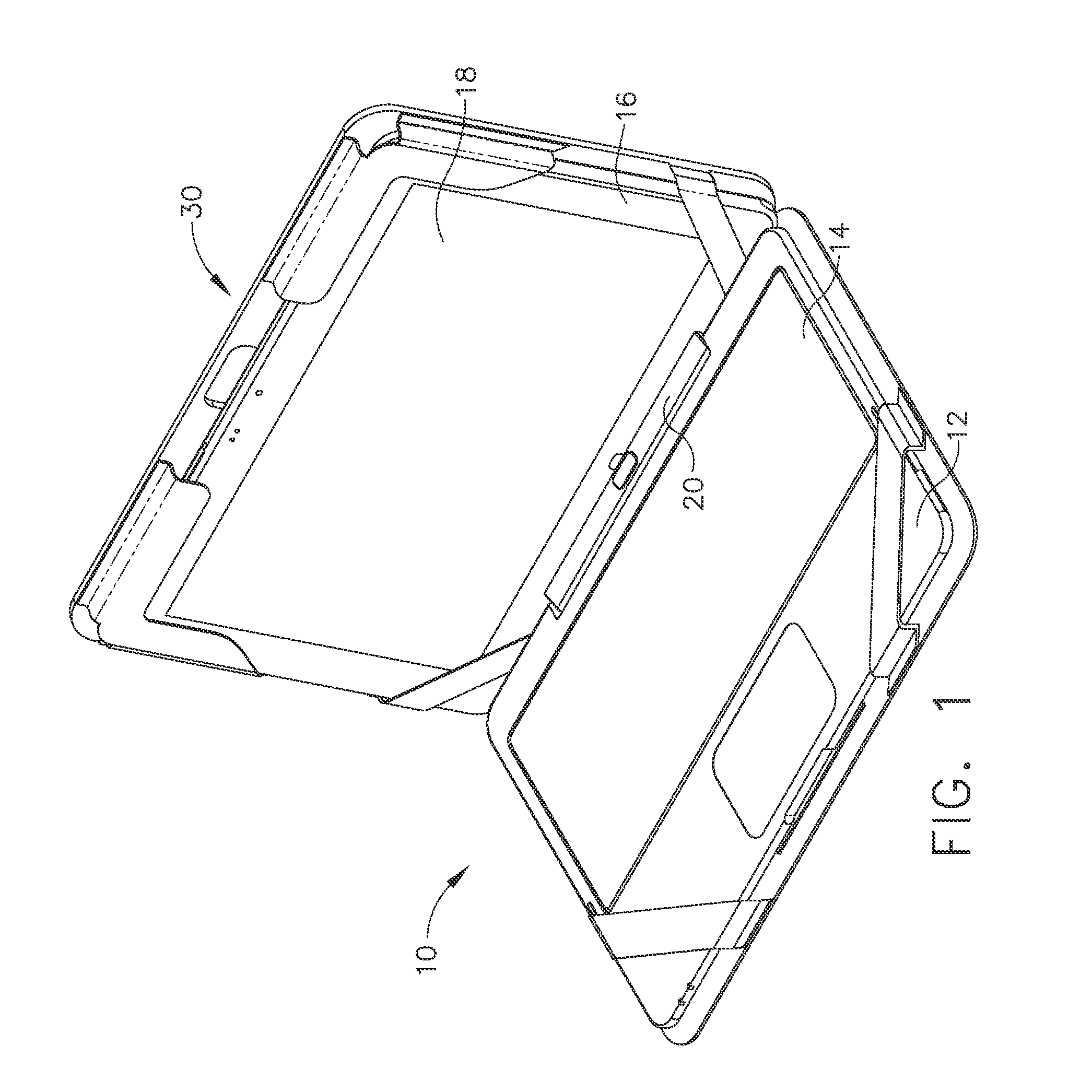 Protective case for hybrid computer