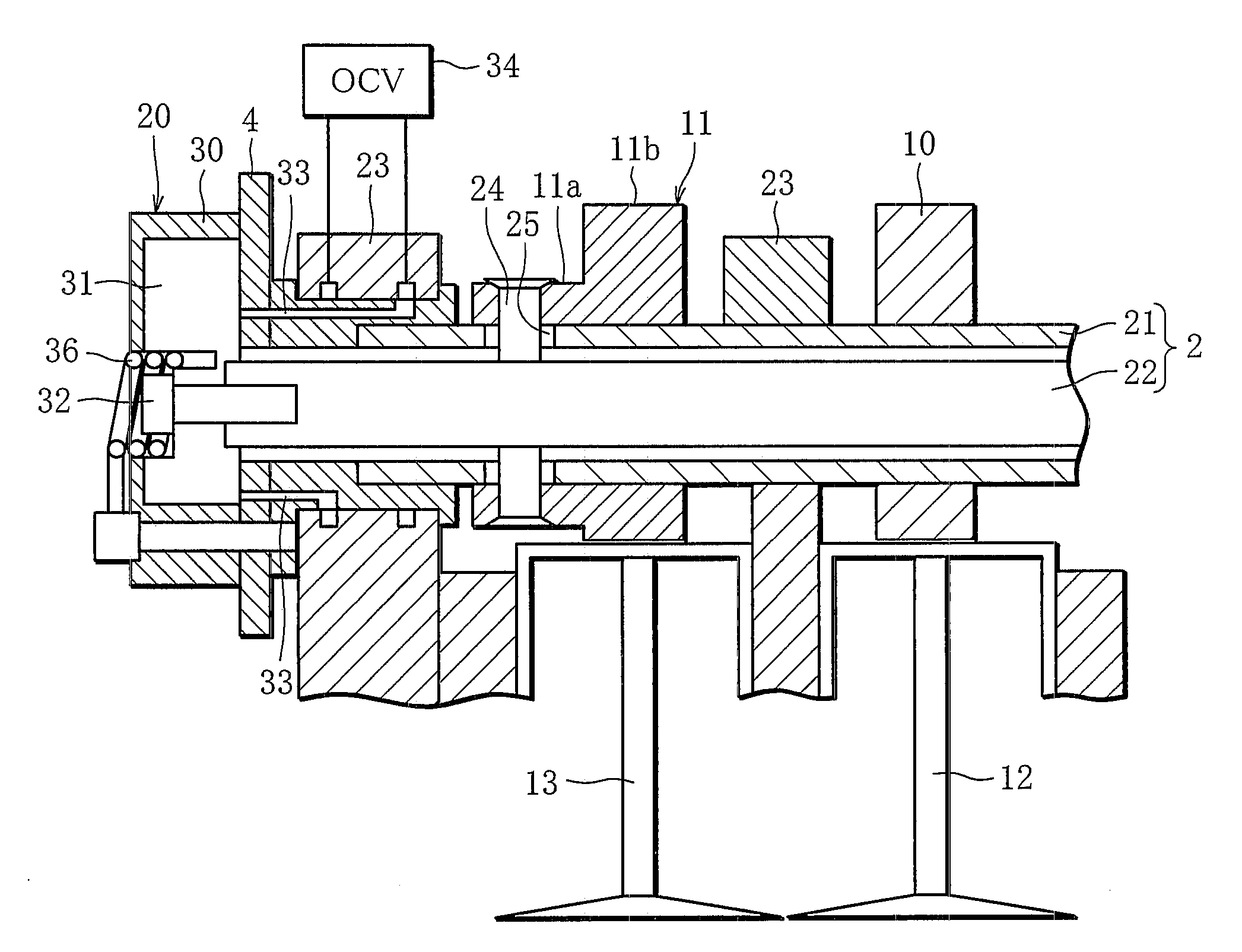 Internal combustion engine with variable valve gear