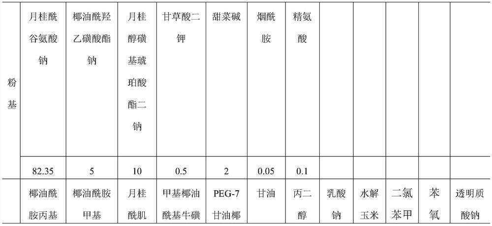 Powder- and liquid-based composite shampoo as well as preparation method and use method thereof