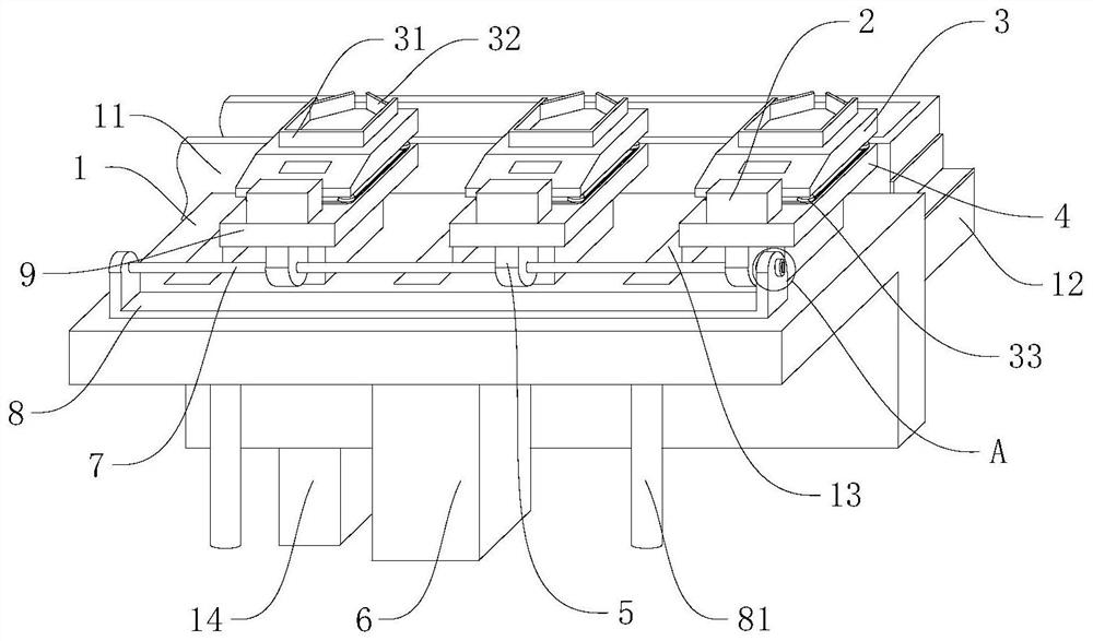 Weighing device for cleaning material manufacturing