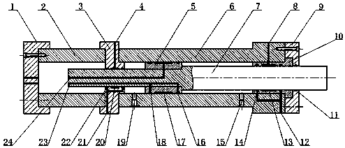 Load-deflection-resisting static pressure bearing sealing hydraulic cylinder