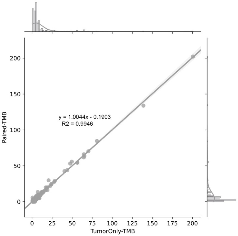 Single-sample tumor somatic mutation discrimination and TMB detection method based on NGS platform