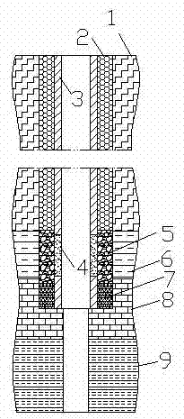 Loose bed and bedrock layer mixed water-intaking and well-forming process for geothermal well