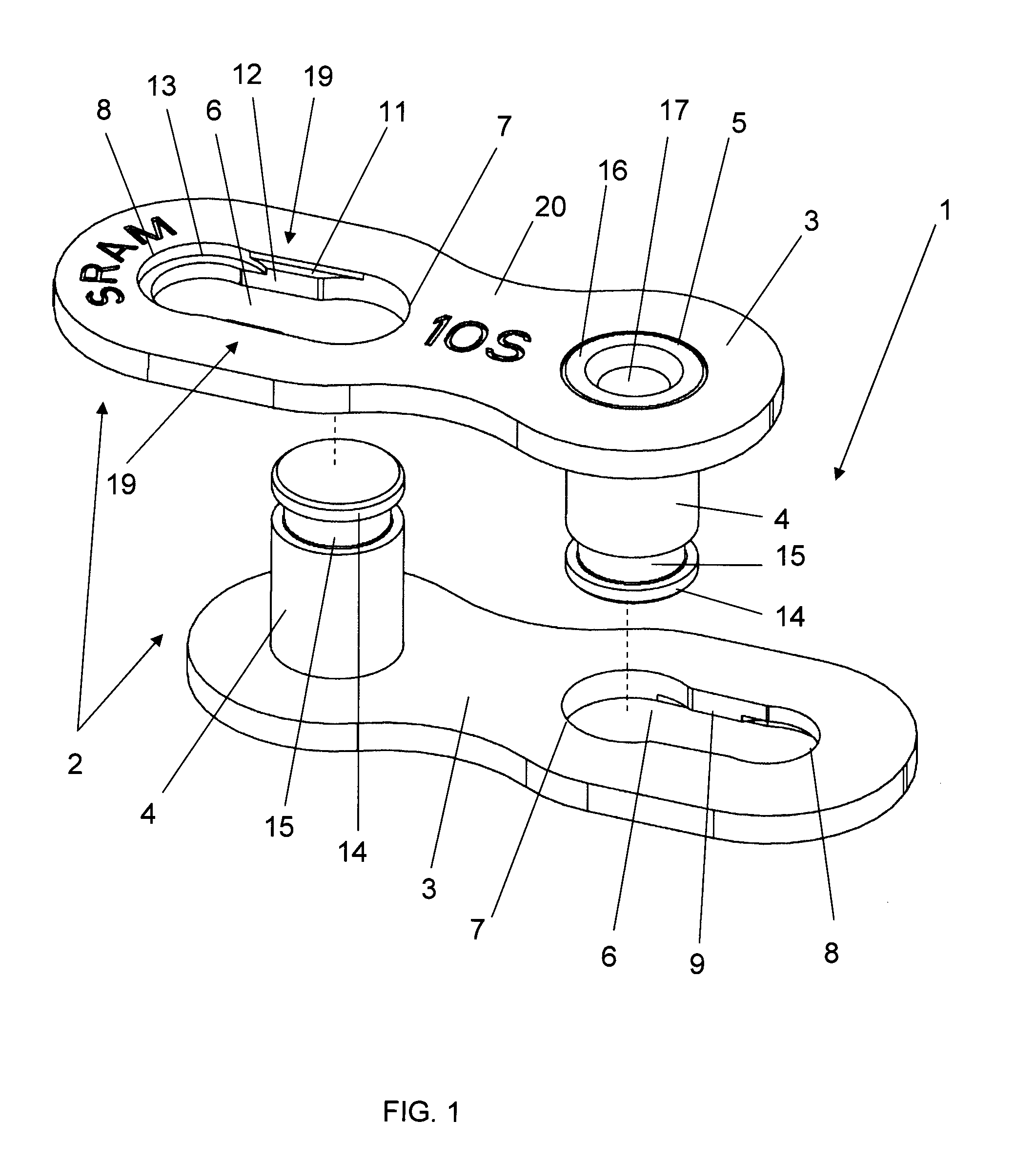 Closing Link For A Bicycle Chain