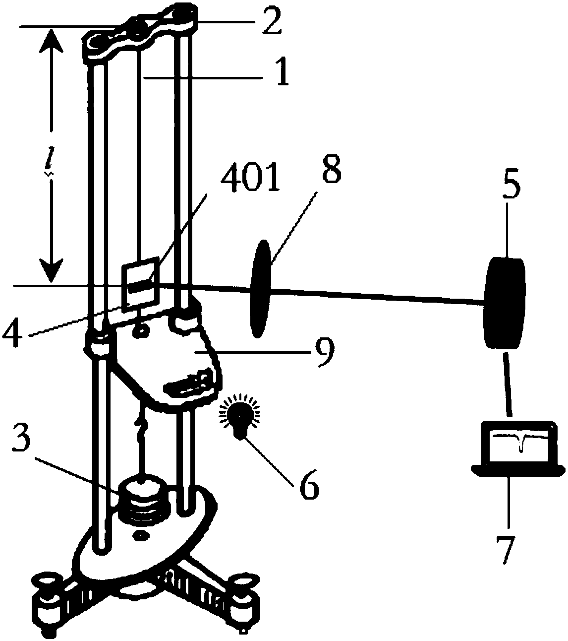 Experiment system for measuring Young's elastic modulus by using linear array CCD imaging method