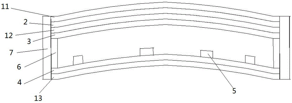 LED light-emitting glass used for outdoor curtain wall and preparation method of LED light-emitting glass