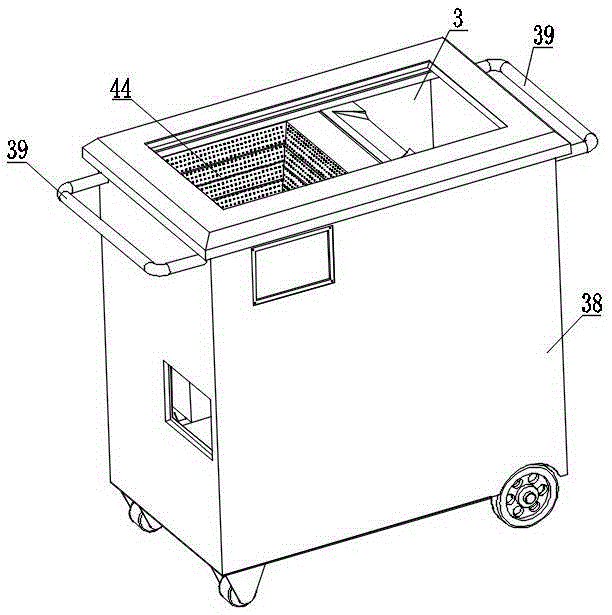 Movable intelligent oil-water separating equipment for kitchen