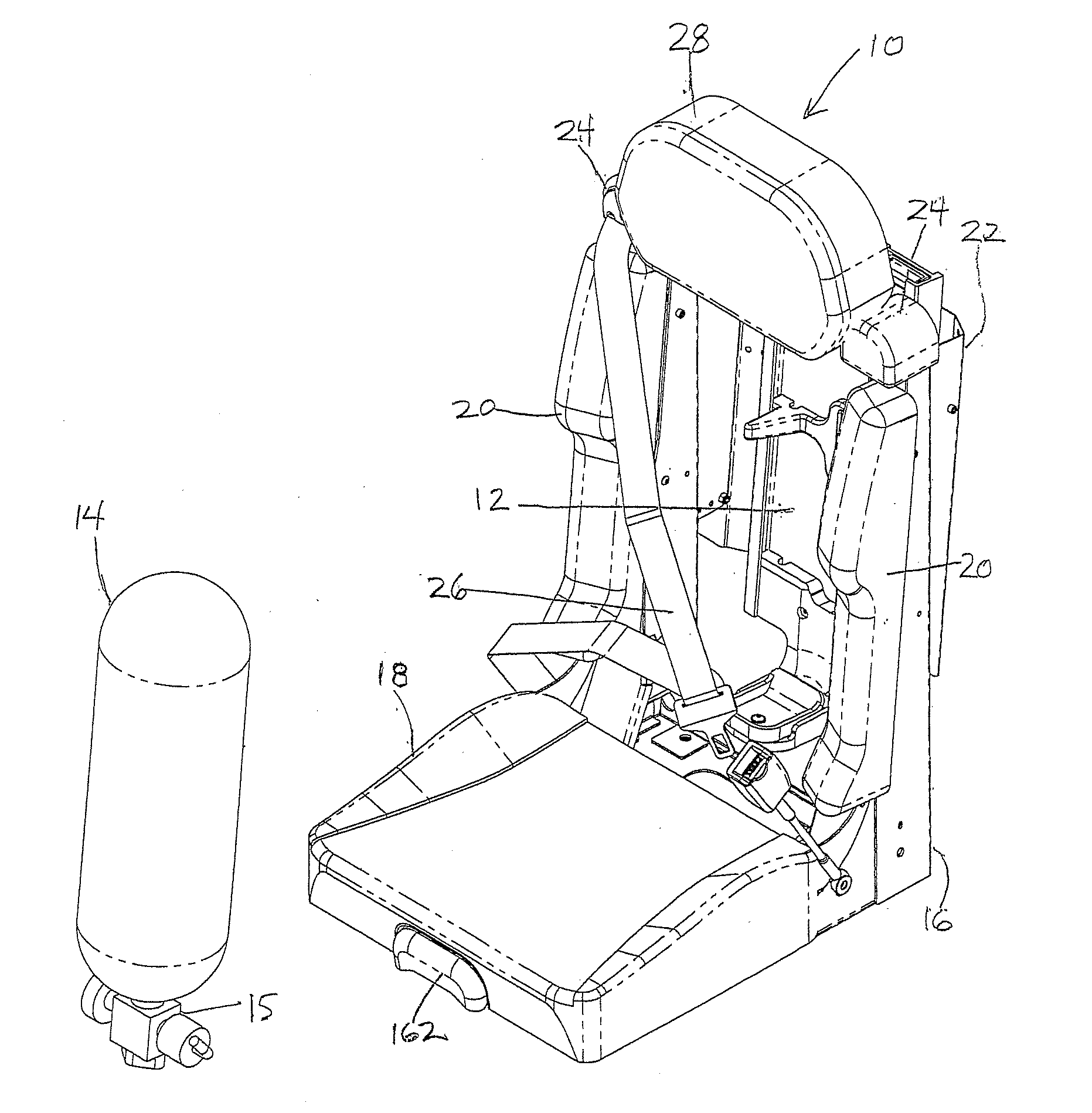 Automatic Locking SCBA Mounting Bracket Assembly