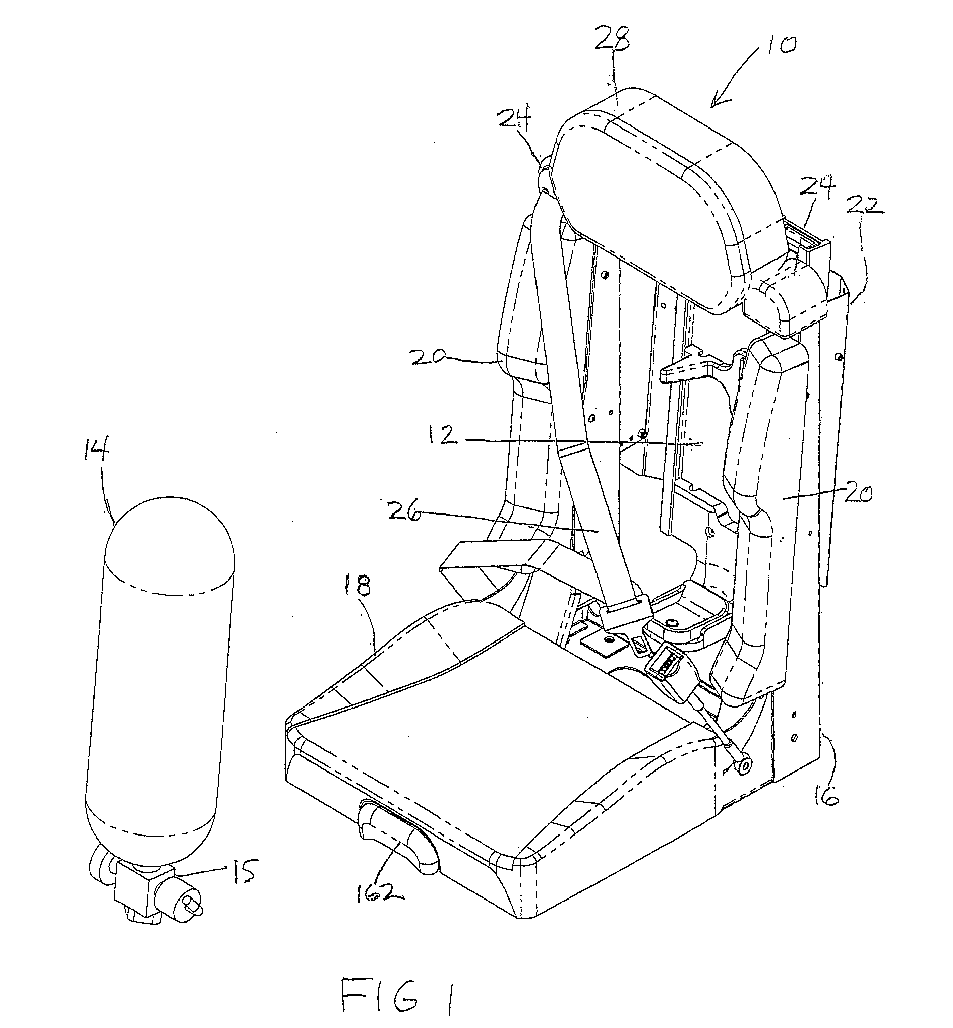 Automatic Locking SCBA Mounting Bracket Assembly