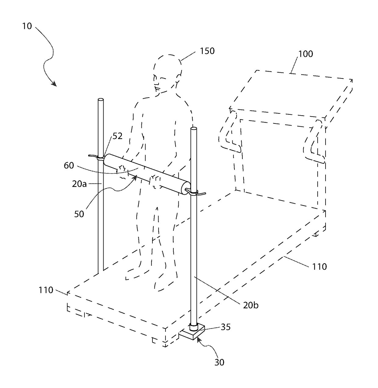 Adjustable isometric exercise apparatus