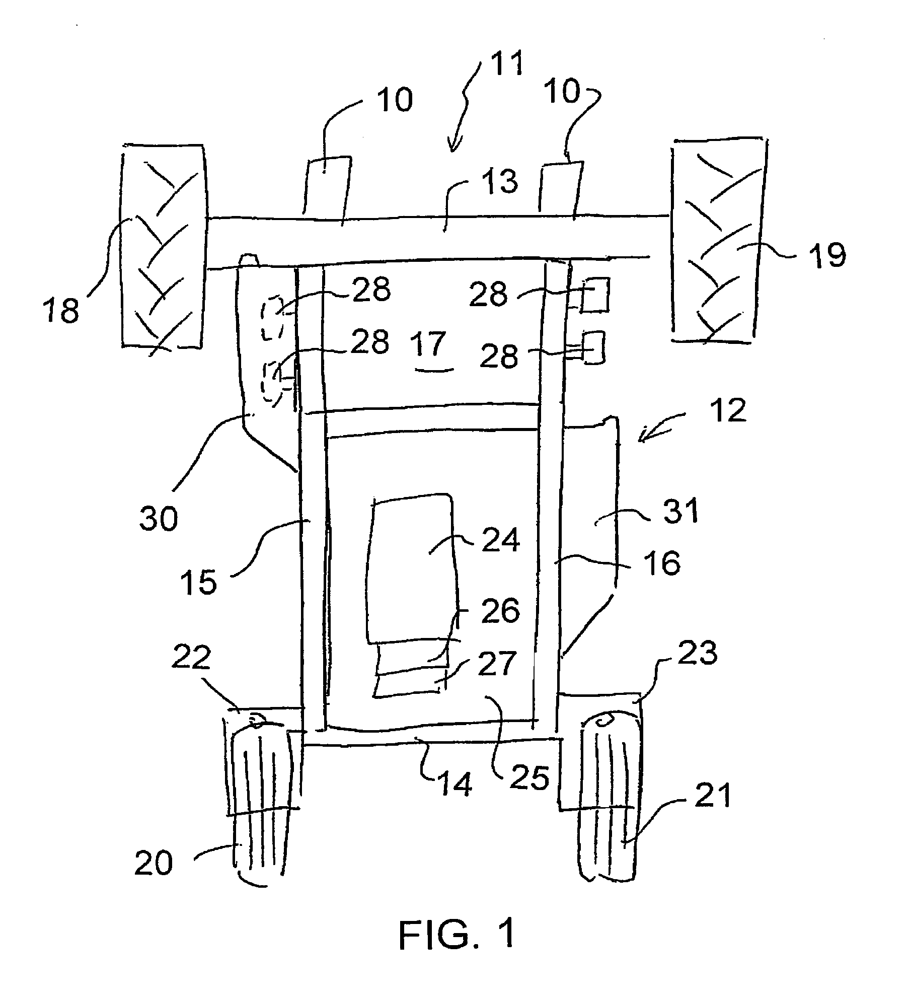 Agricultural tractor with movable step