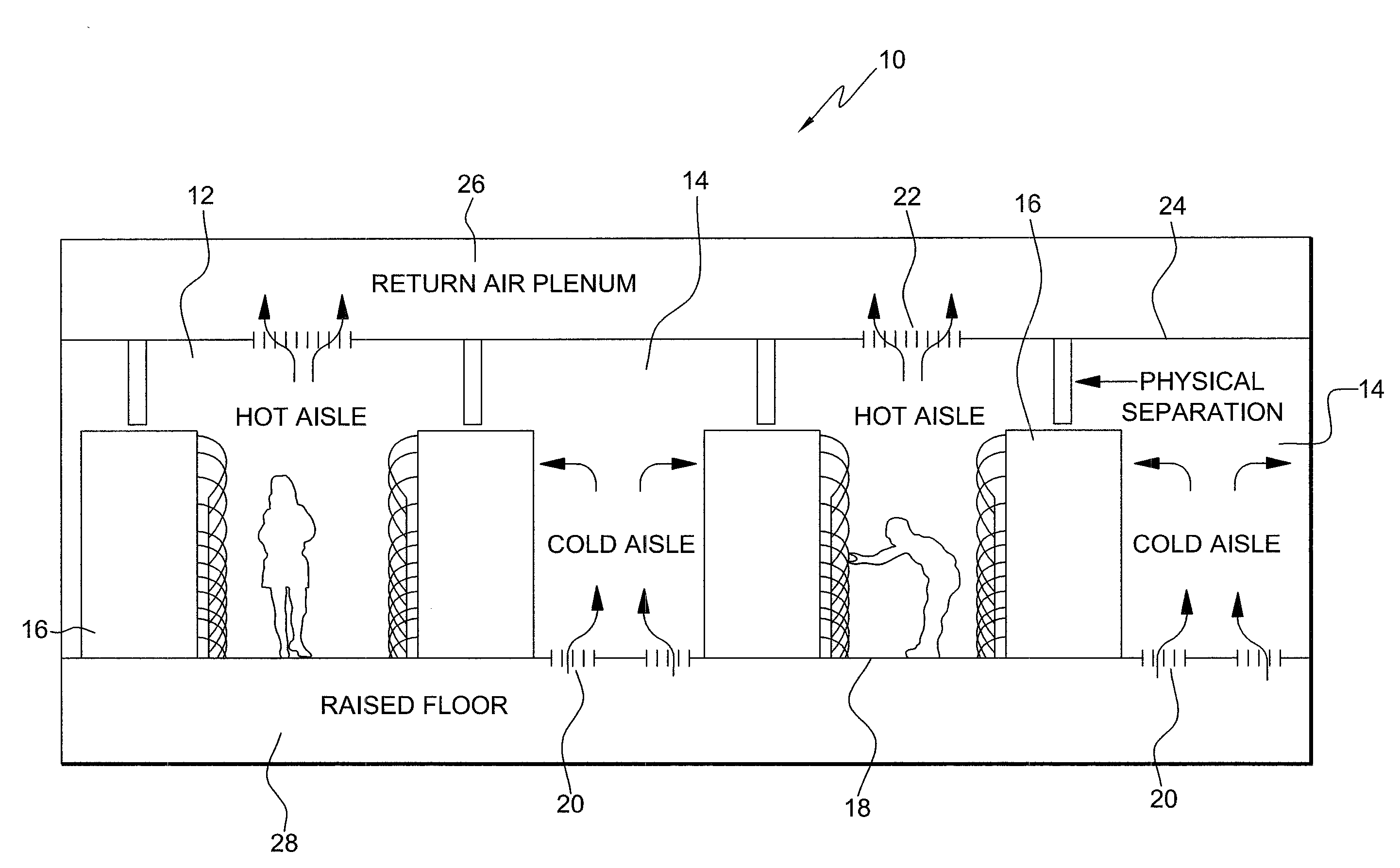 Air permeable material for data center cooling