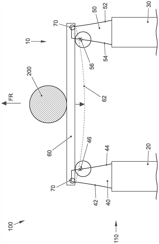 Vehicle load induction system for introducing loads against the direction of travel of the vehicle