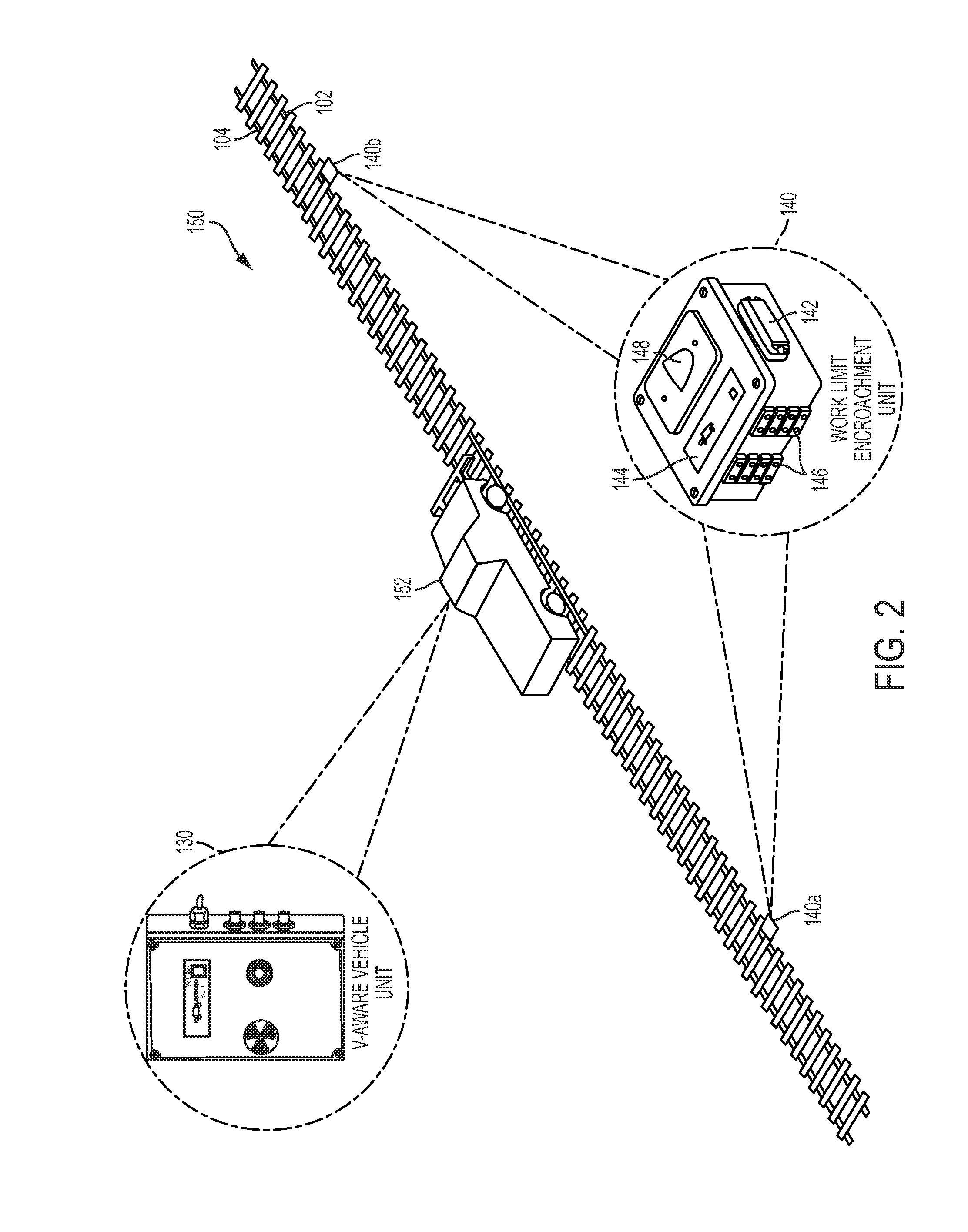 Work block encroachment warning system