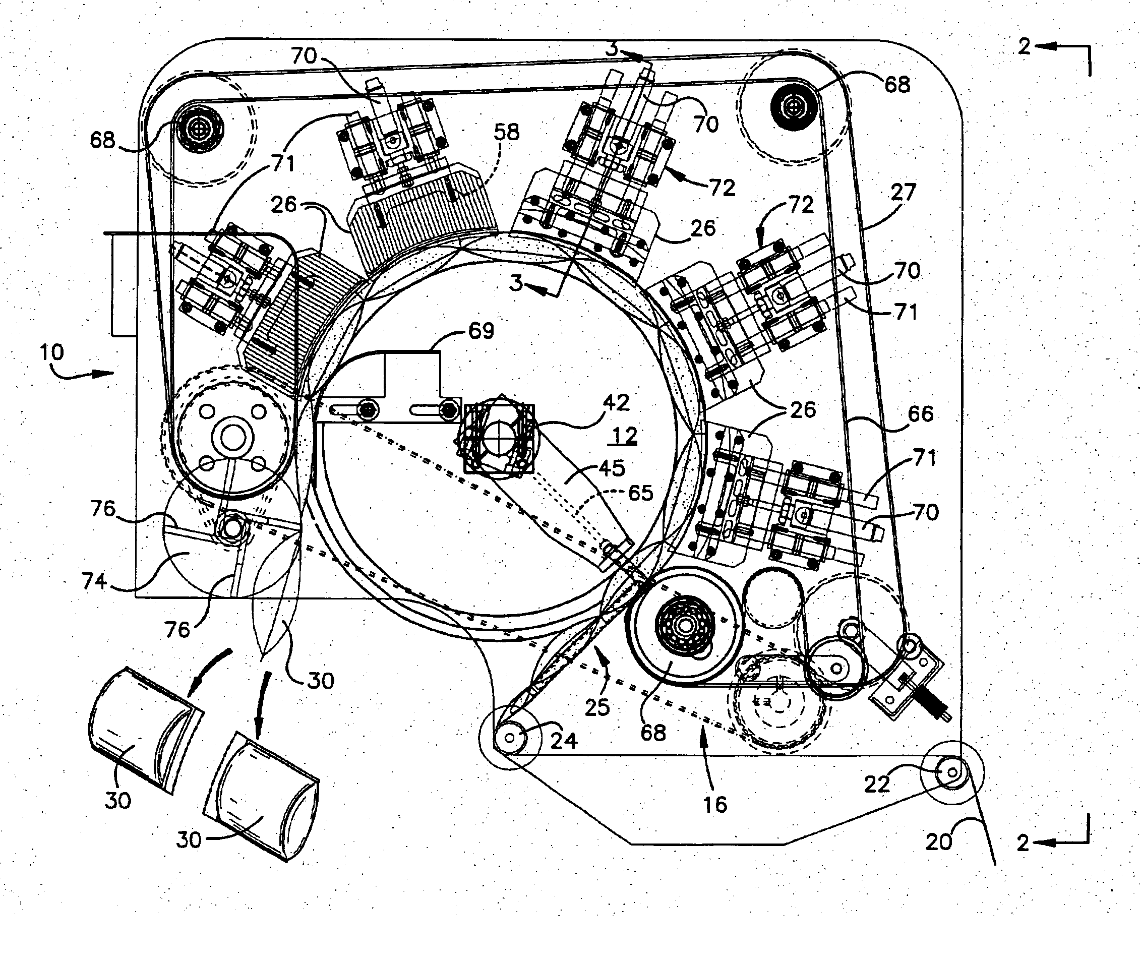 Fluid filled unit formation machine and process