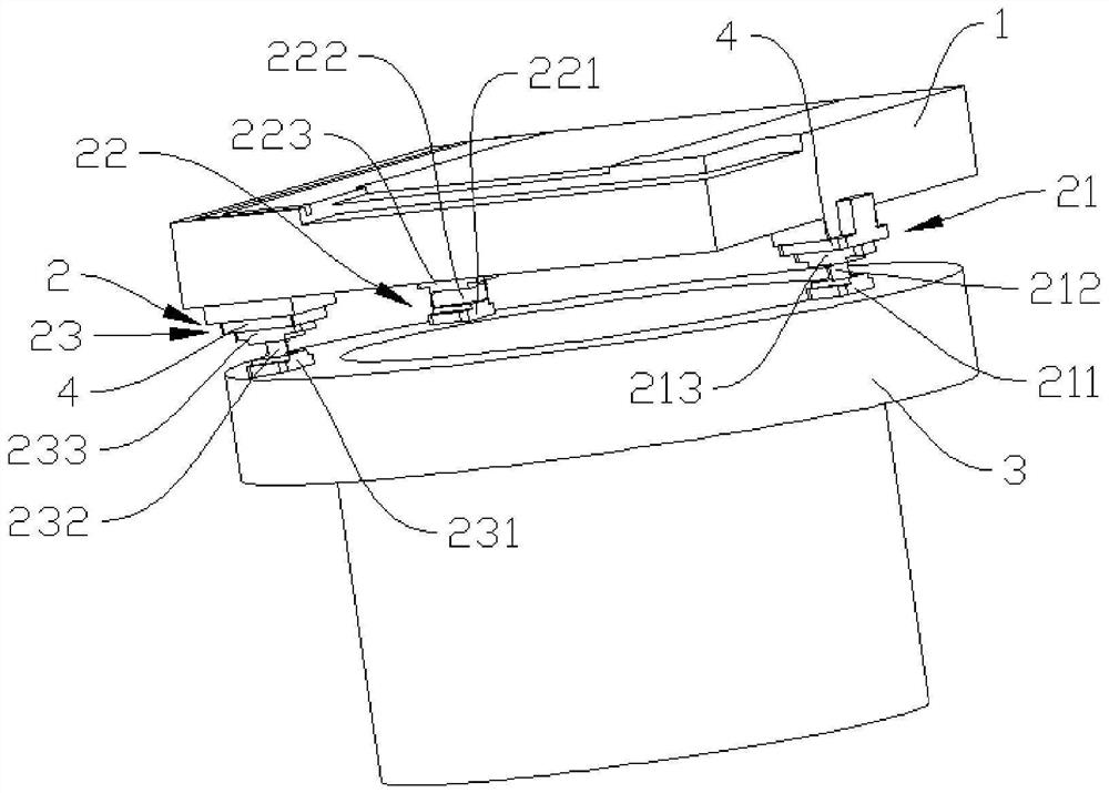 Mask stage vibration isolation device of photoetching machine