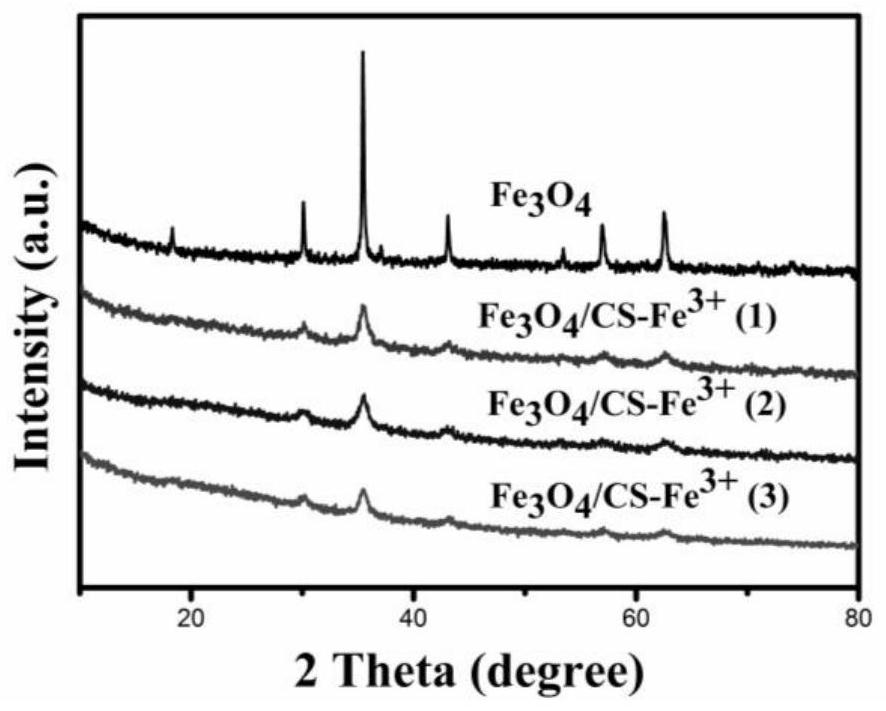 Magnetic cross-linked chitosan as well as preparation method and application thereof