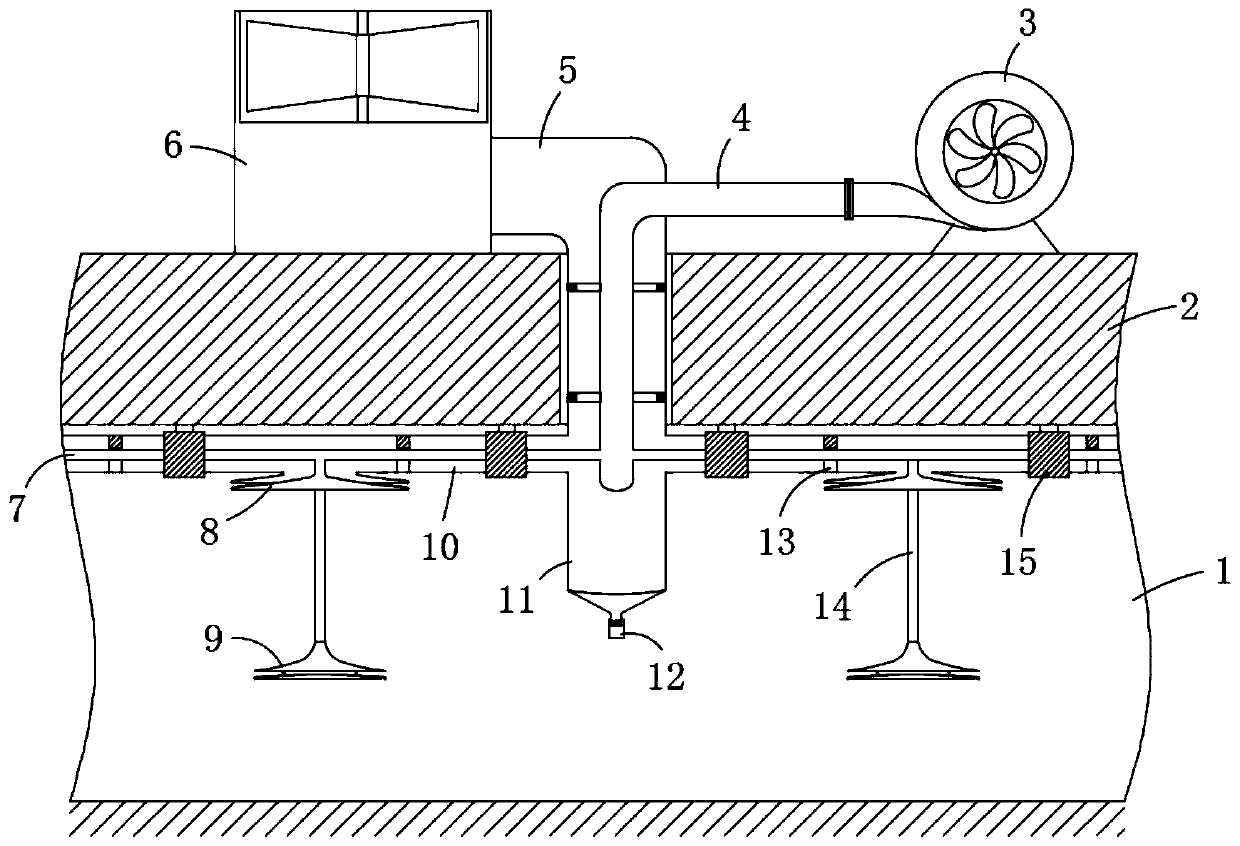 Coal mine underground gas cyclic pumping and exhaust system