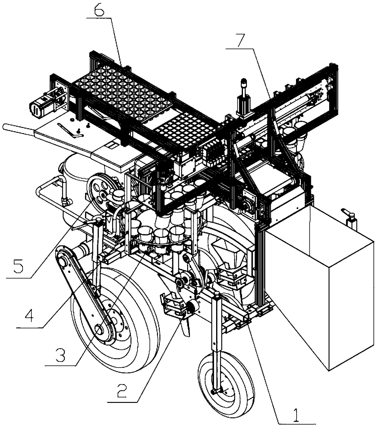 Automatic potted seedling transplanter and control method thereof