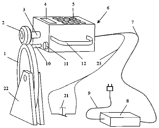 Portable elevator speed limiter detection device and detection method for elevator speed limiter