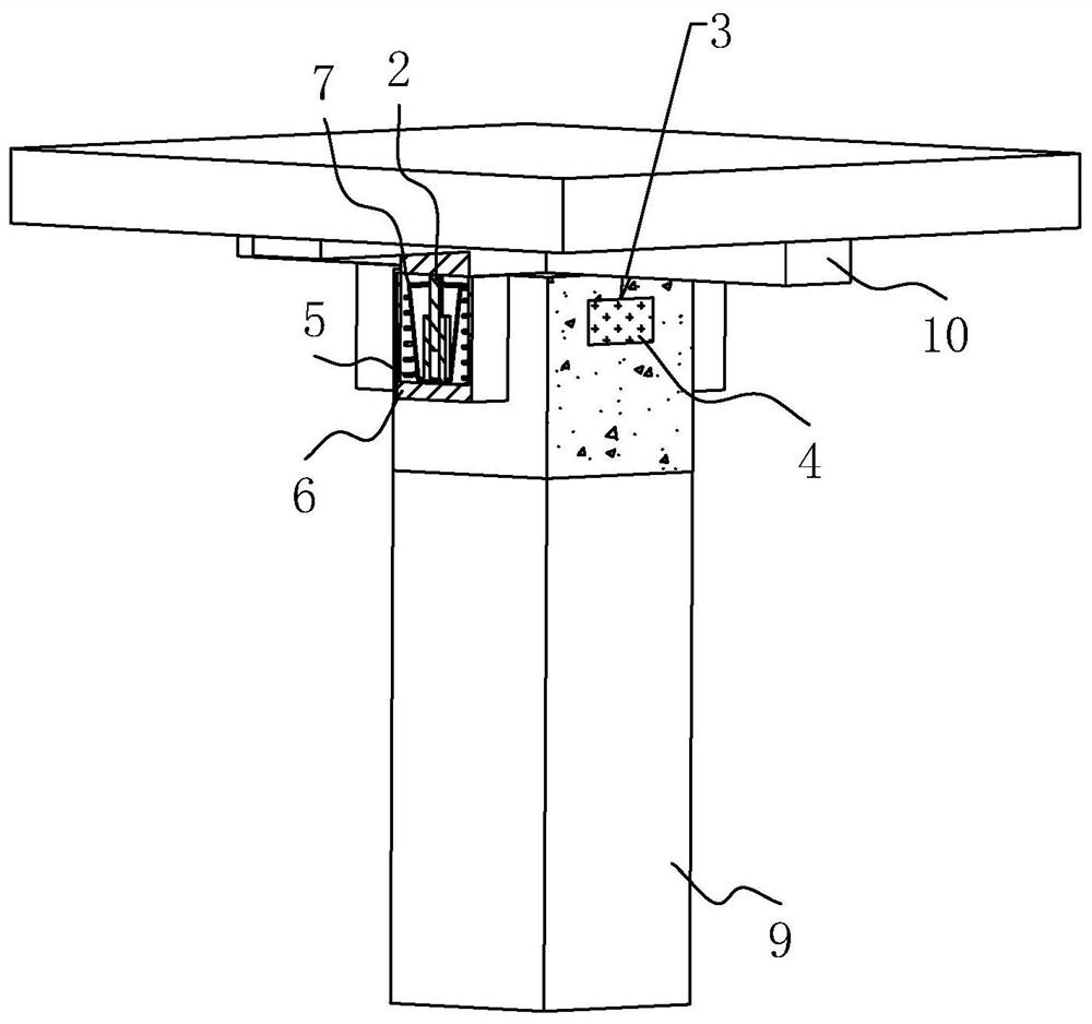 Frame structure unloading and column pulling structure and construction method thereof