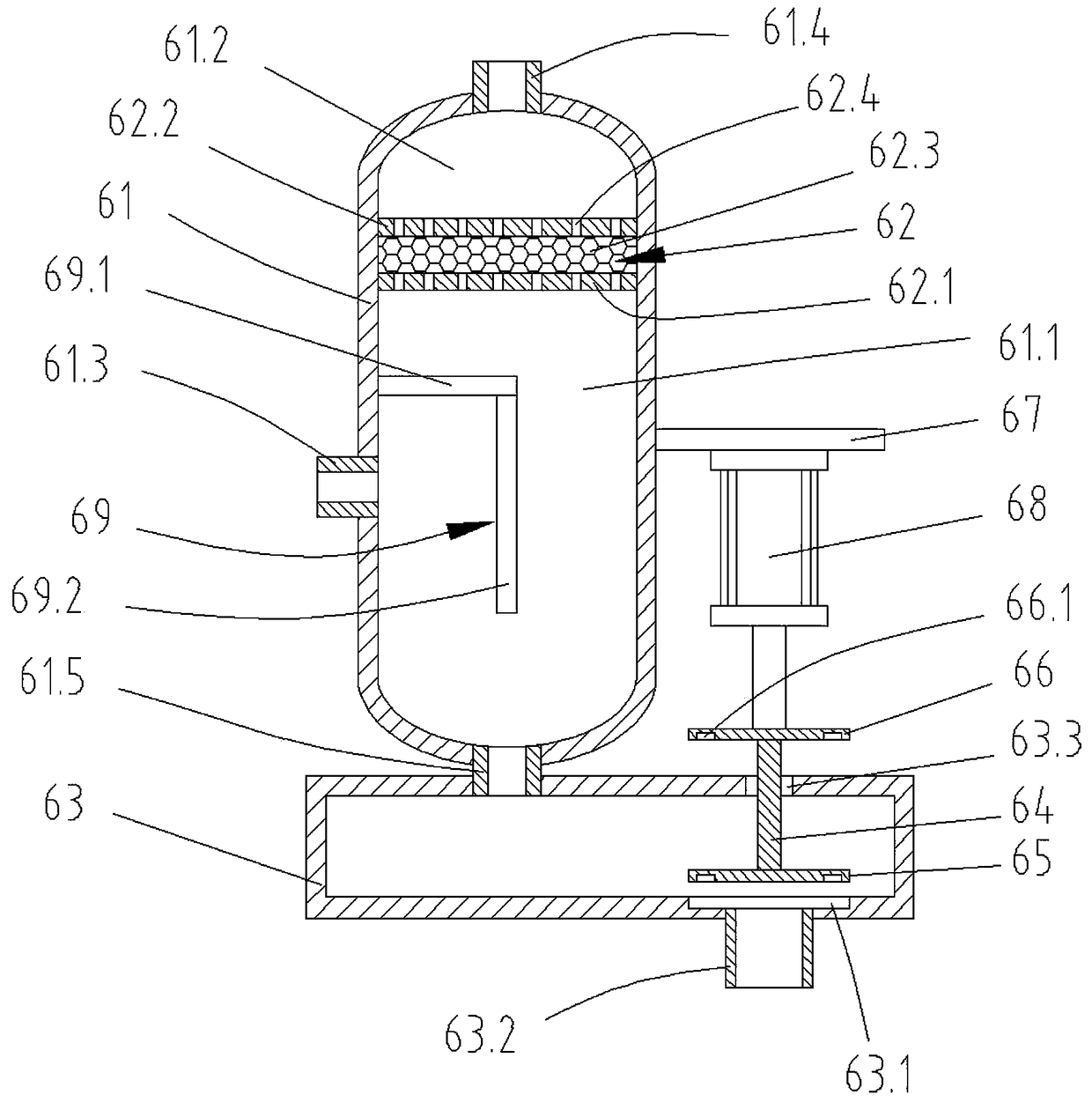 Nitrogen back purging device for BOG compressor