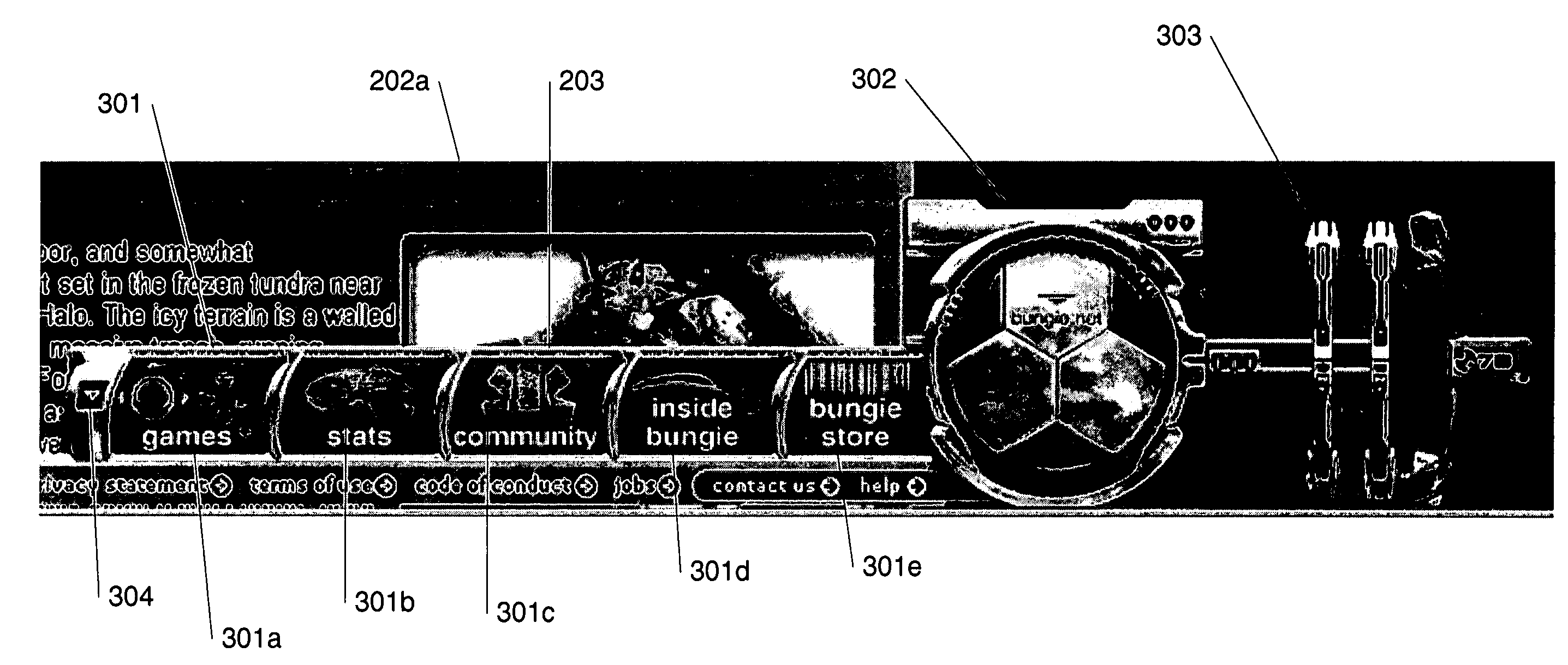 User interface with multi-state menu