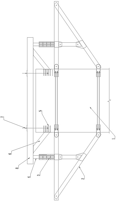 Synchronous pre-pressing reference section bracket construction device and pre-pressing construction method thereof