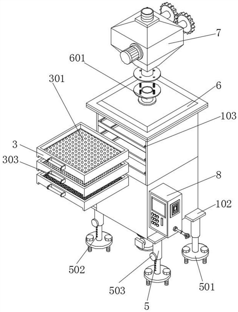 Multi-layer drawer type automatic material preparation bin based on RFID technology