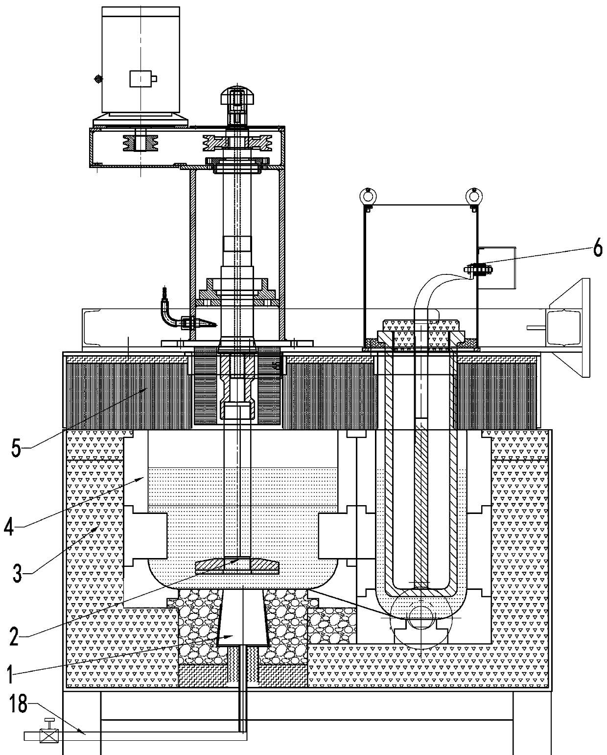 Aluminum liquid online refining device