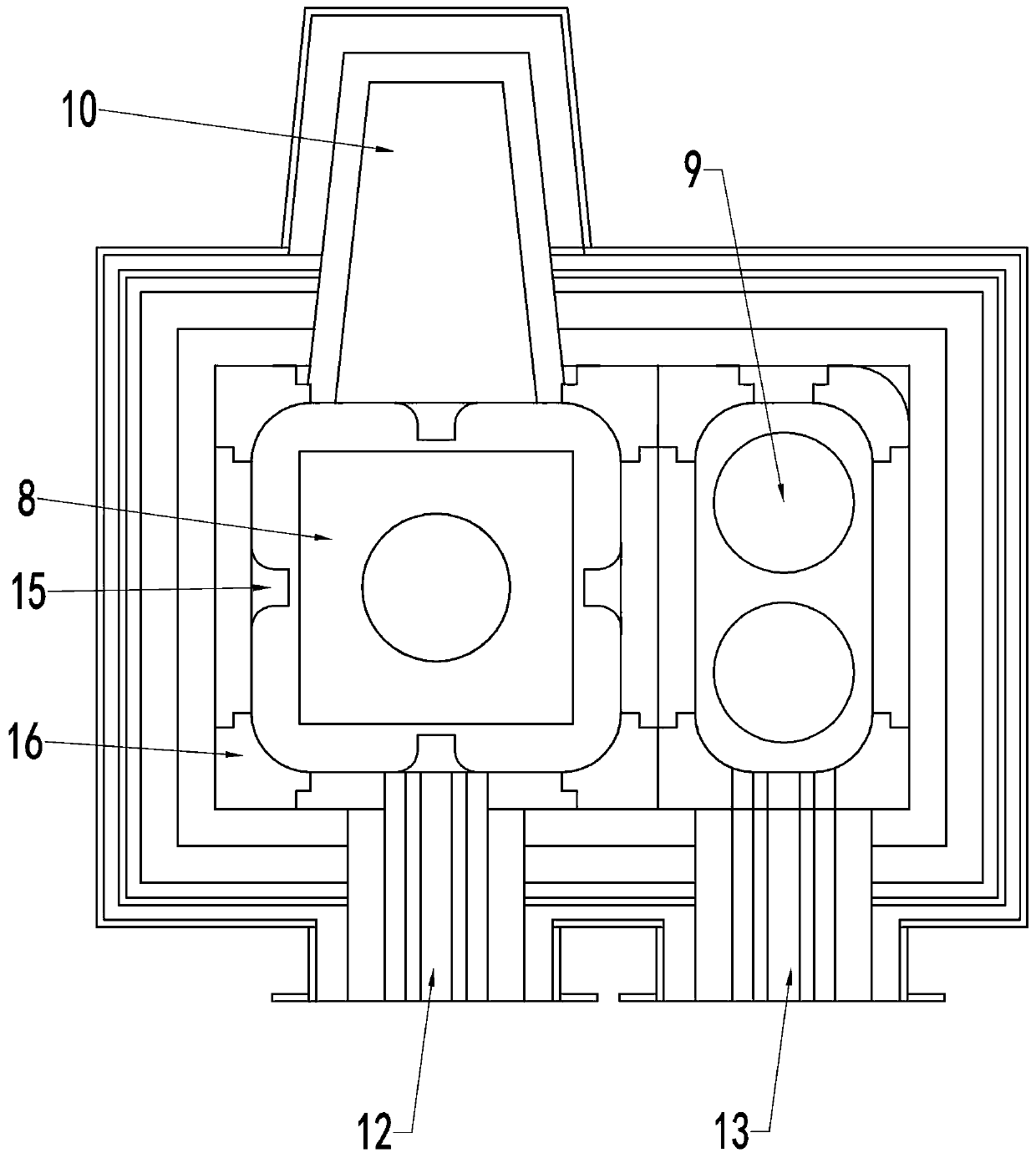 Aluminum liquid online refining device