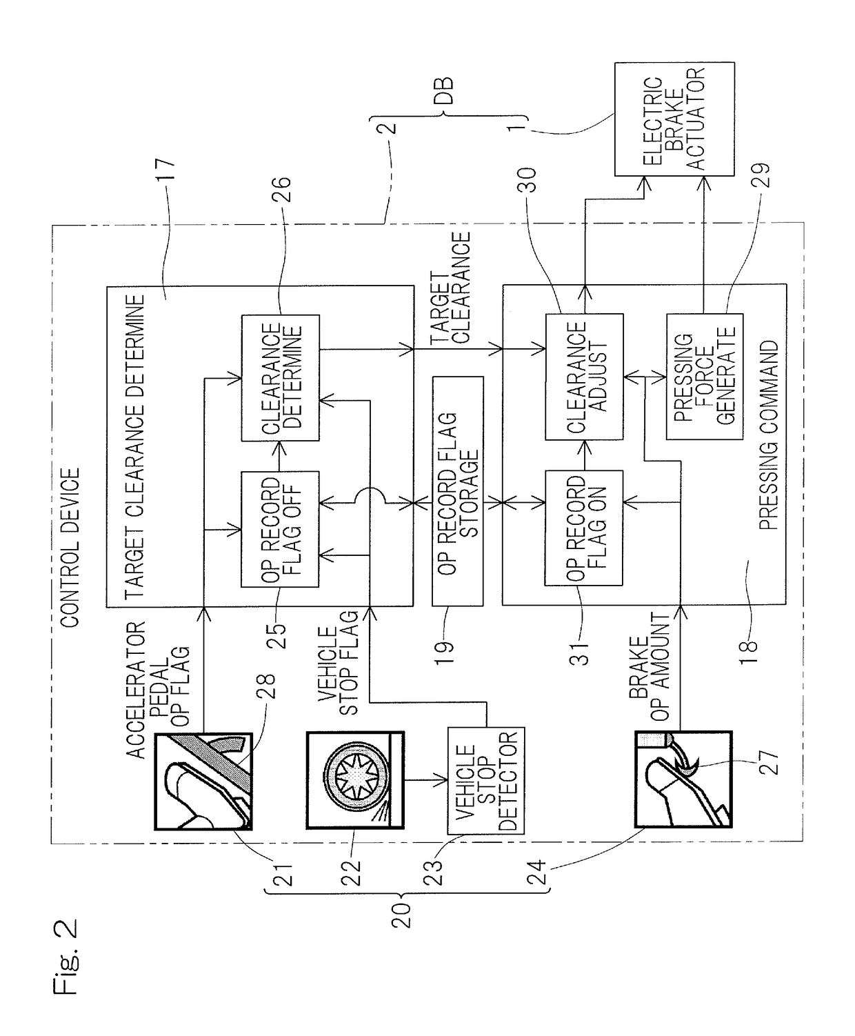 Electric brake device