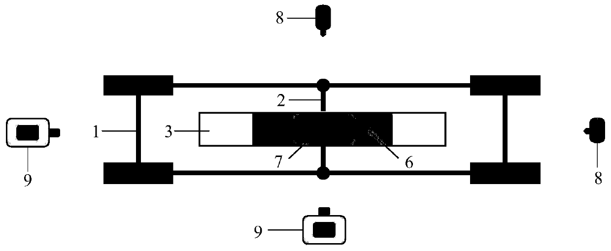 Submarine landslide evolution process simulating system and experimental method based on transparent soil and rotating water tank