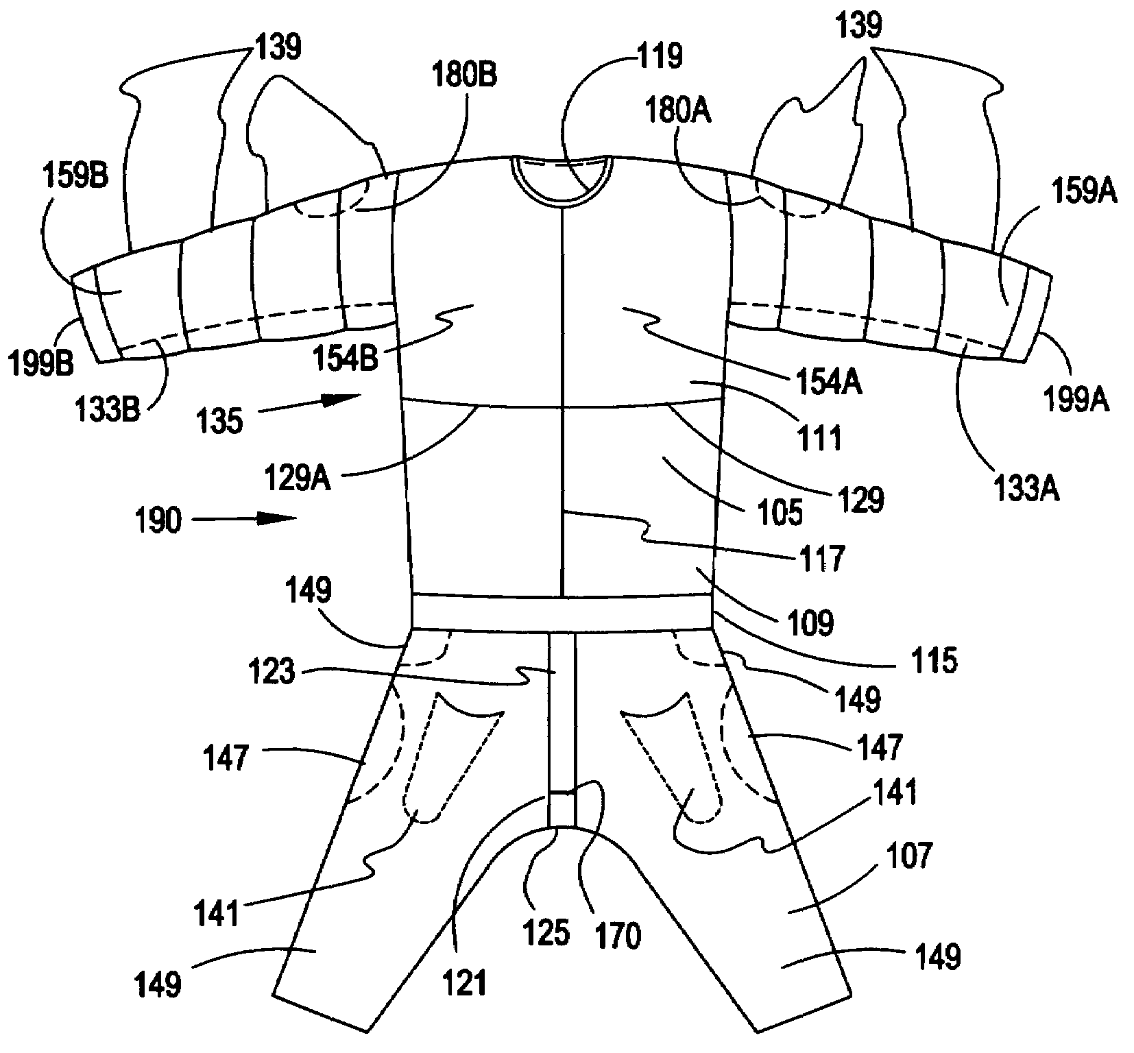 Athletic unitard to position and secure protective equipment