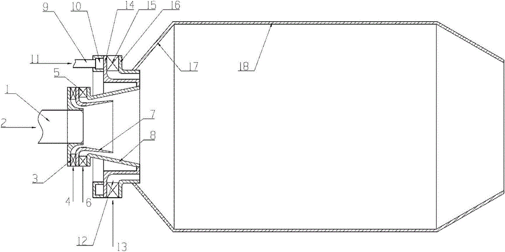 A combustion chamber adopting the pre-film atomization method of the trailing edge of the swirl blade