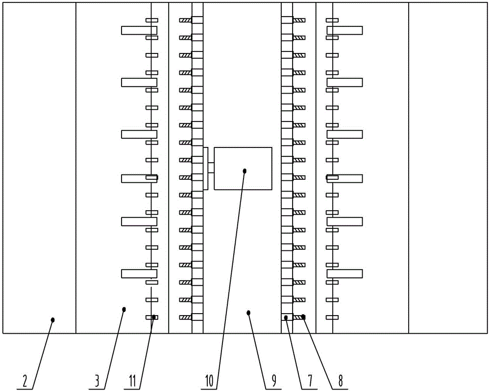 Linear type multiple row horizontal-type-like double-face machining multiple spindles drilling machine