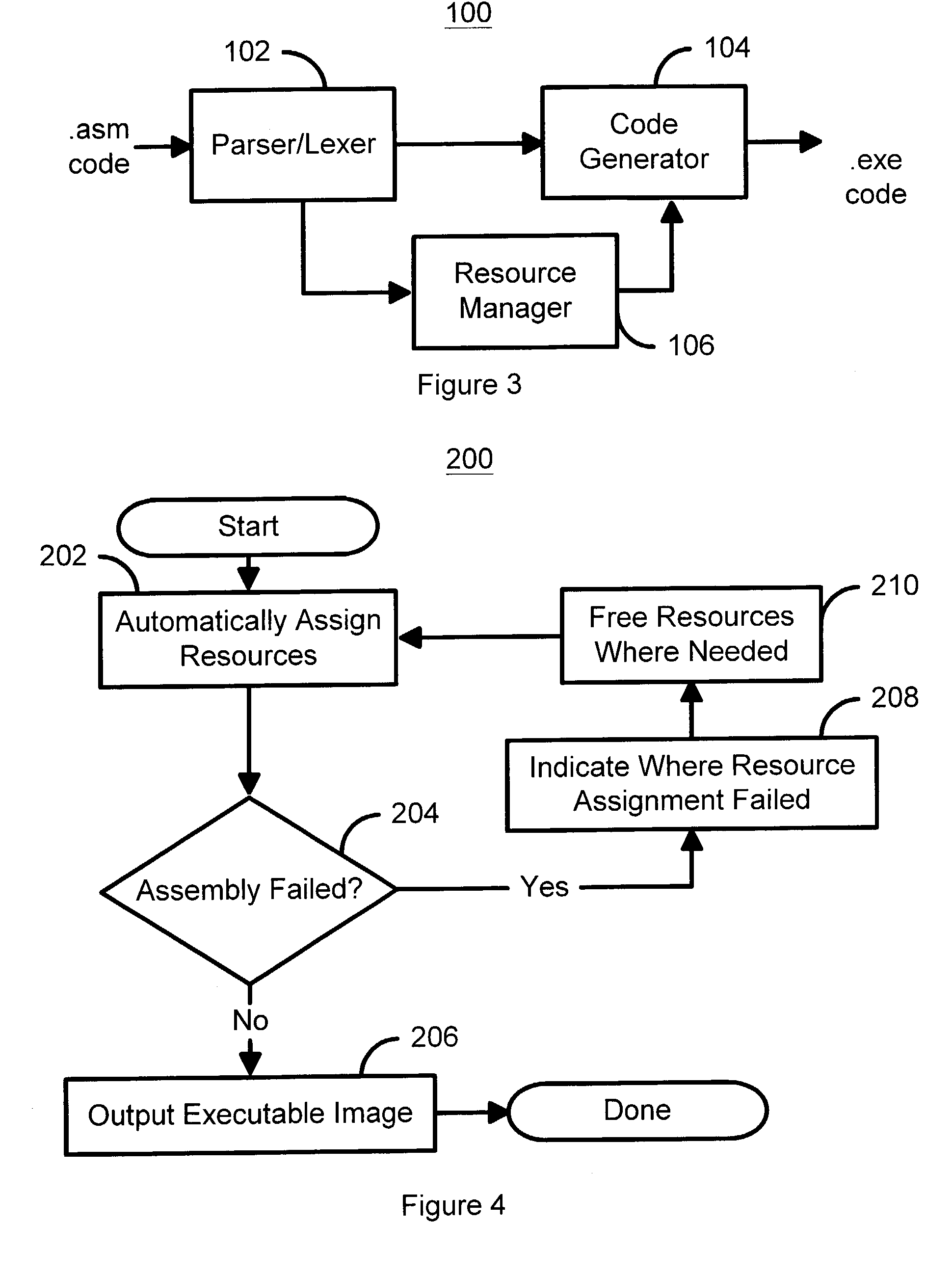 Global processor resource assignment in an assembler