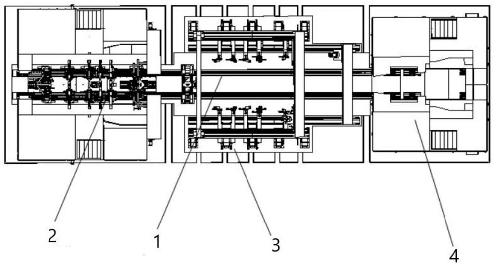 Production line system suitable for machine body assembly