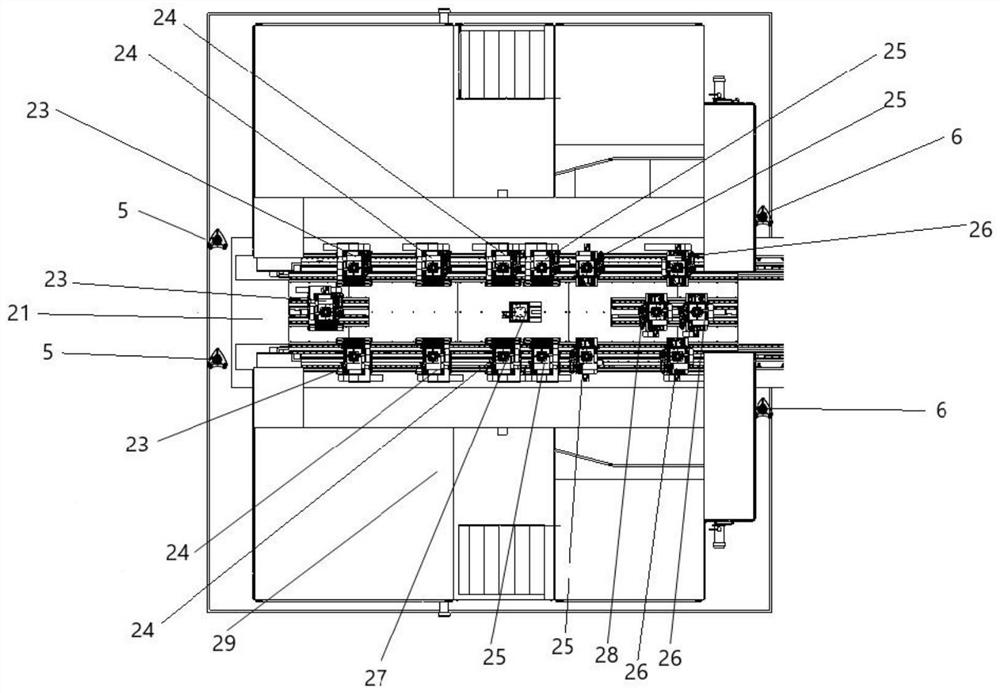 Production line system suitable for machine body assembly