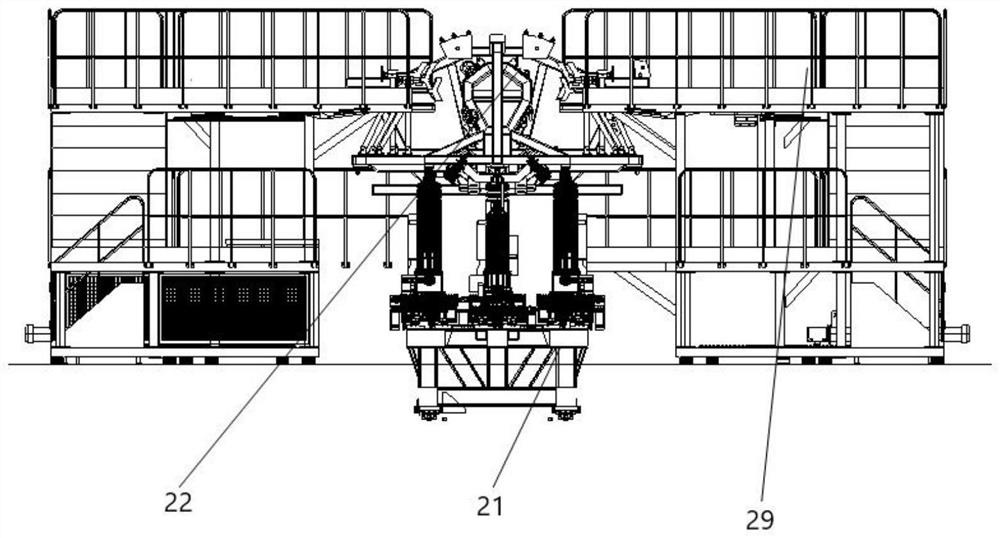 Production line system suitable for machine body assembly