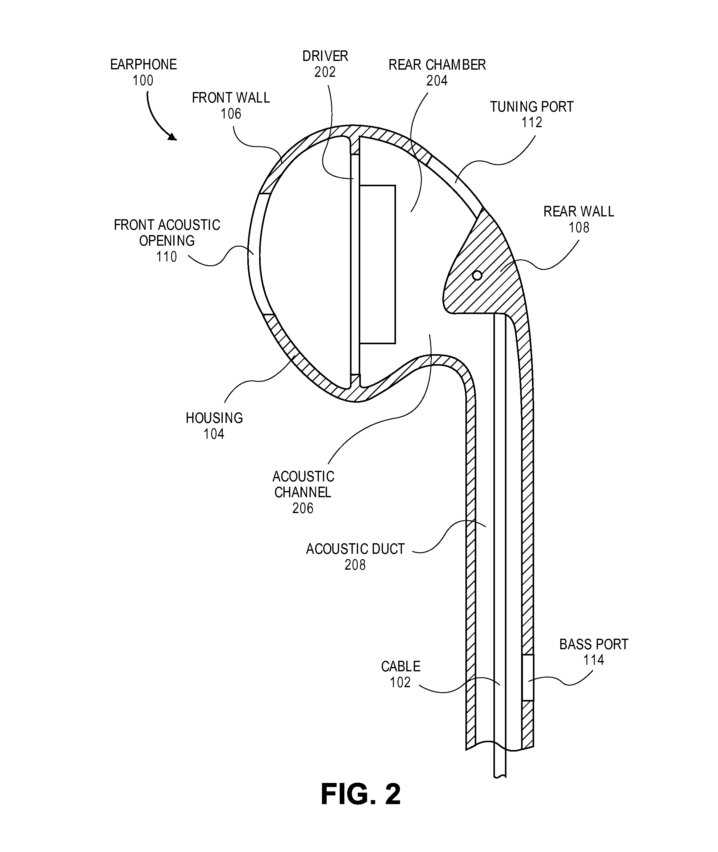 Mass loaded earbud with vent chamber