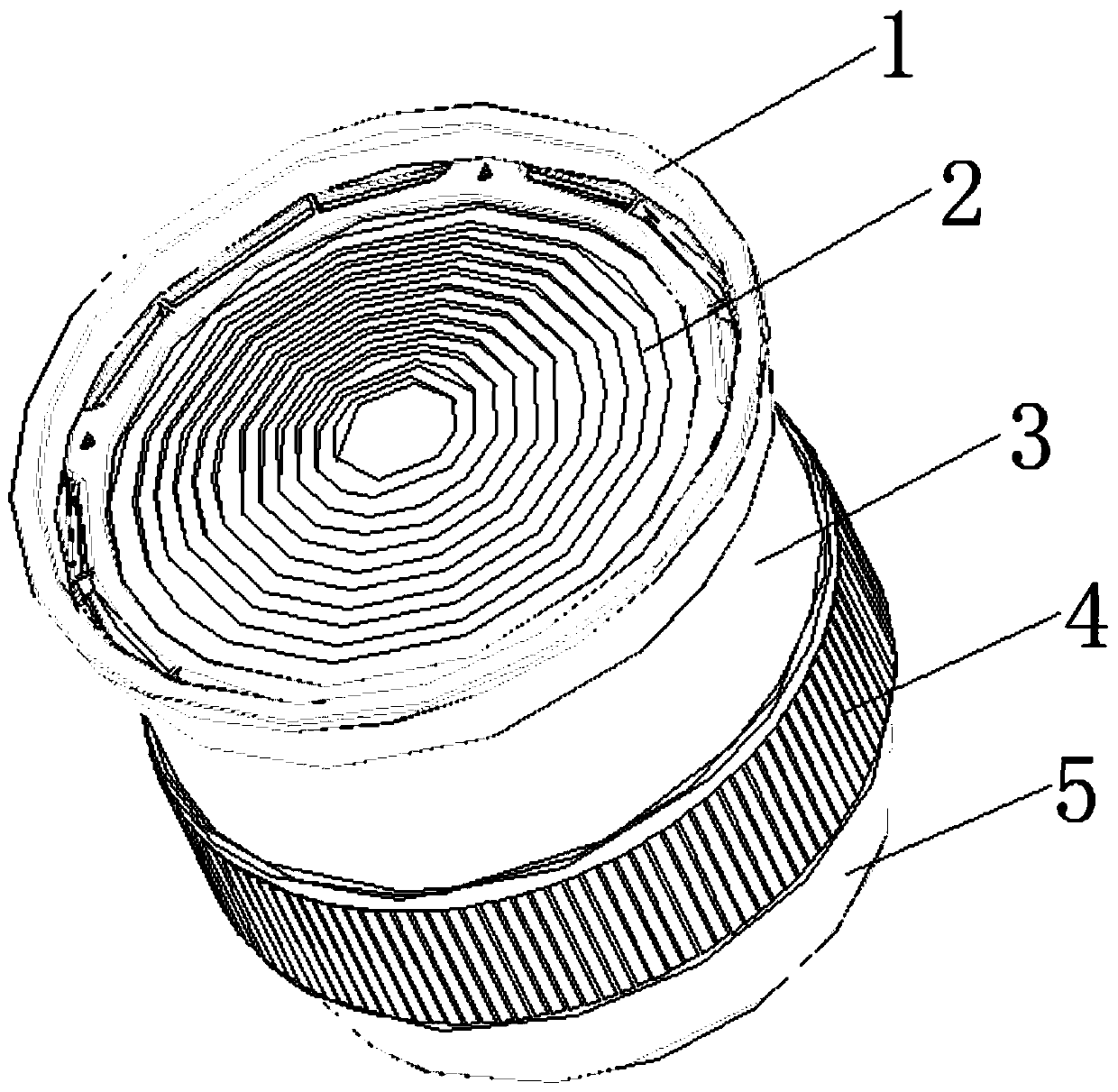 Rotating telescopic LED photography lamp lens and assembly