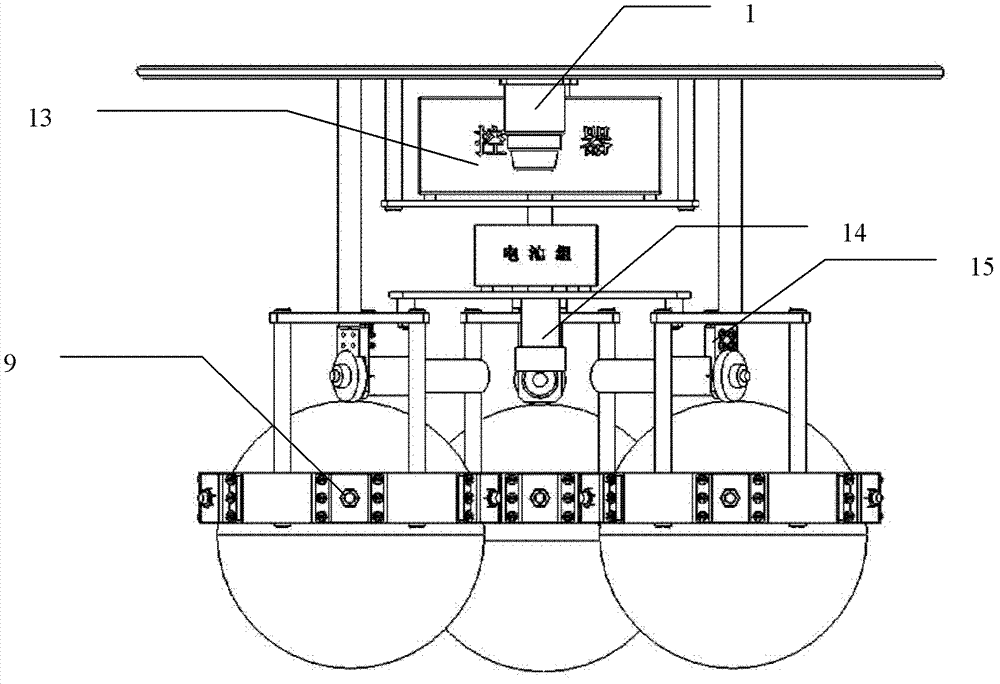 Movement platform based on omnidirectional driving of ball wheels