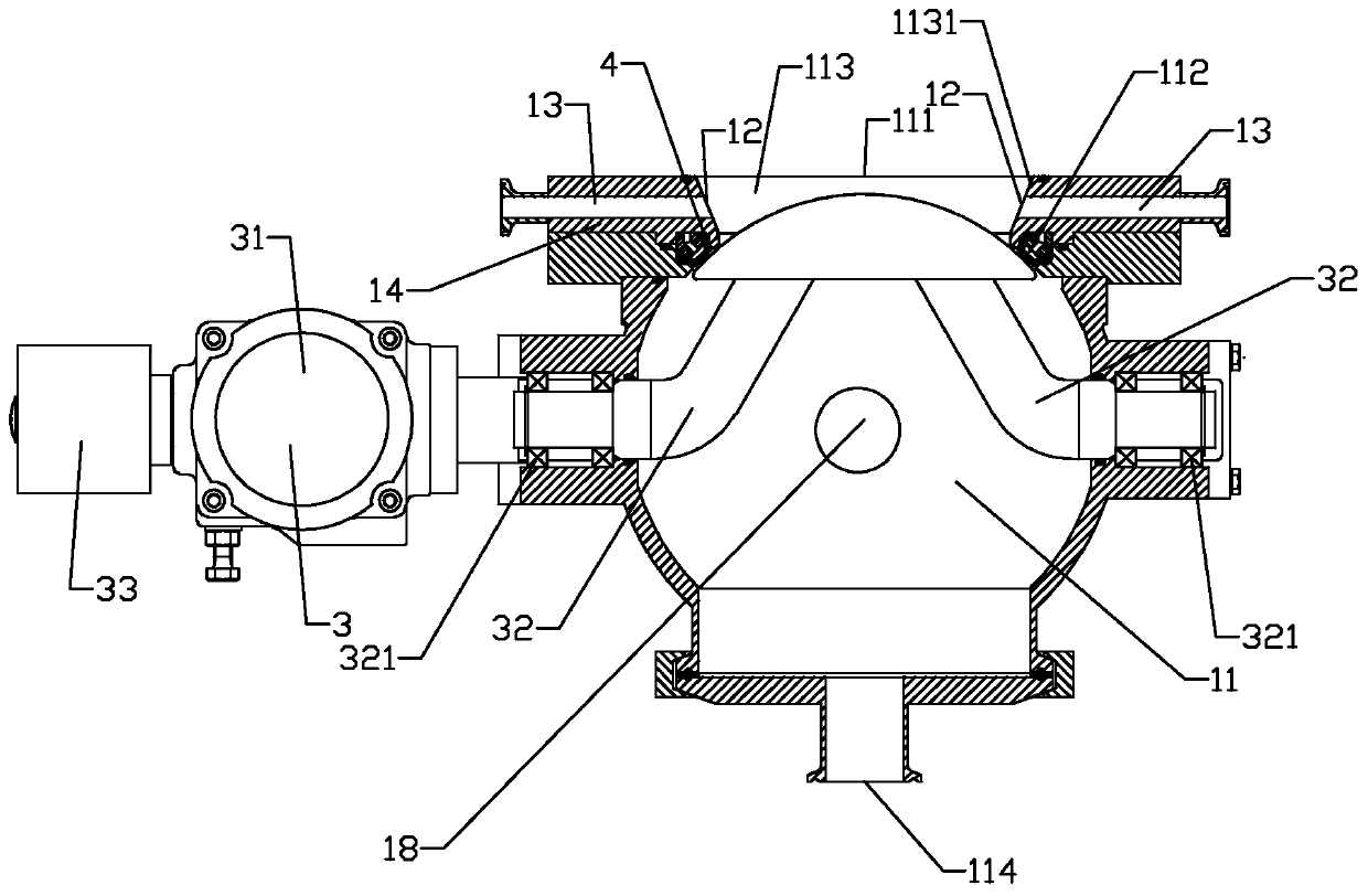 Valve with purging structure