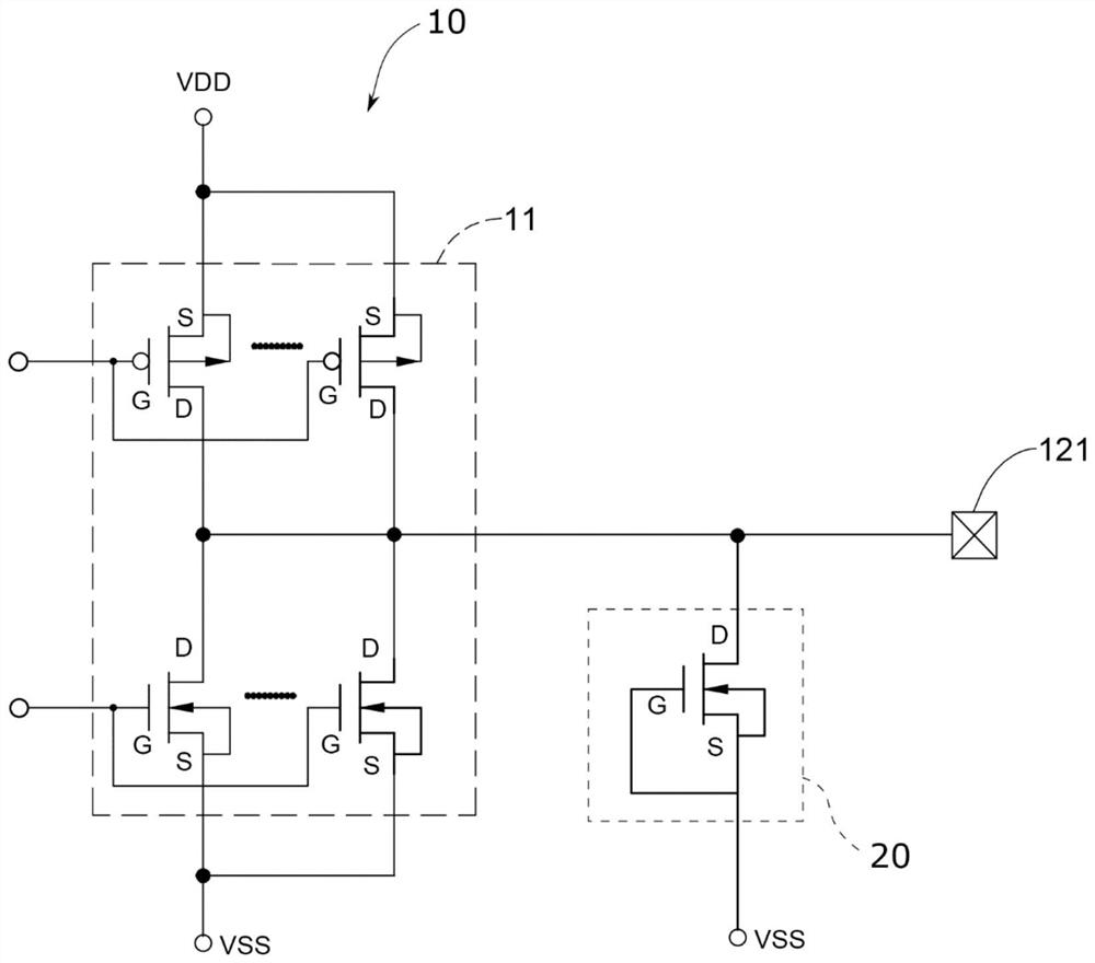 ESD protection component layout structure with high ESD tolerance