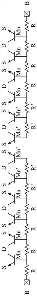 ESD protection component layout structure with high ESD tolerance